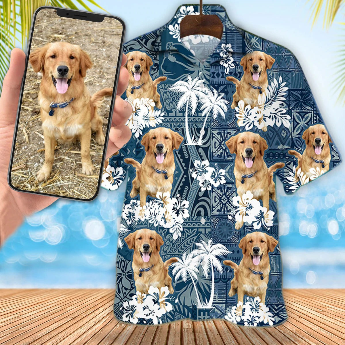 Personalized With Photo Full Printed Hawaiian Shirt For Dog Lovers, Custom Picture Dog In Hawaii Aloha Beach Shirts HO4941