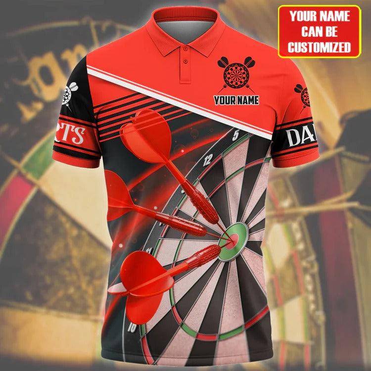 Lasfour Darts For Team Design Multicolor Option Best Darts Player Gift, Personalized Name Polo Shirt DMA0010