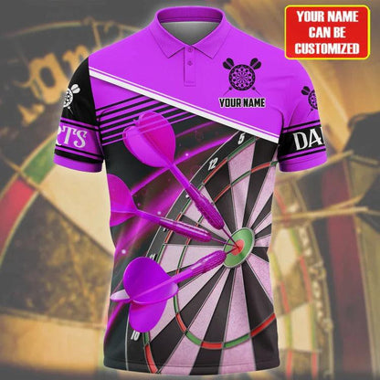 Lasfour Darts For Team Design Multicolor Option Best Darts Player Gift, Personalized Name Polo Shirt DMA0010