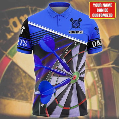 Lasfour Darts For Team Design Multicolor Option Best Darts Player Gift, Personalized Name Polo Shirt DMA0010