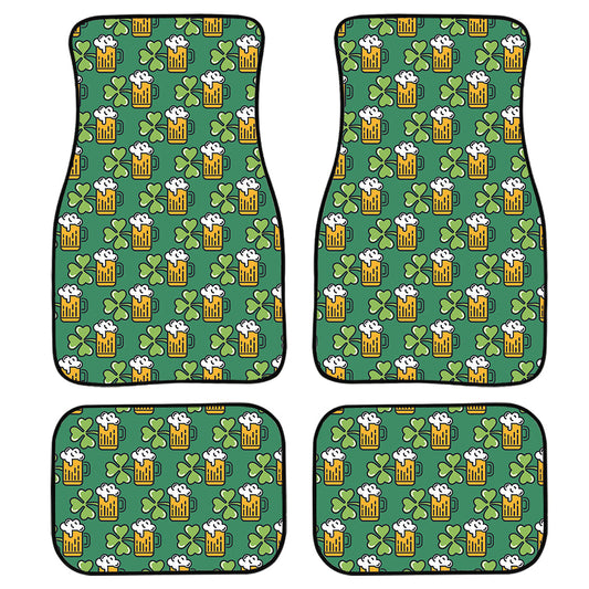 Cute Saint Patrick'S Day Pattern Print Front And Back Car Floor Mats, Front Car Mat PO0367