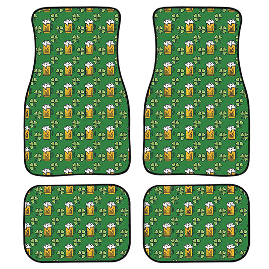 Cute St. Patrick'S Day Pattern Print Front And Back Car Floor Mats, Front Car Mat PO0365