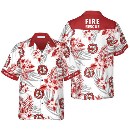 Firefighter Fire Rescue Hawaiian Shirt, Gift for Firefighter HO2905