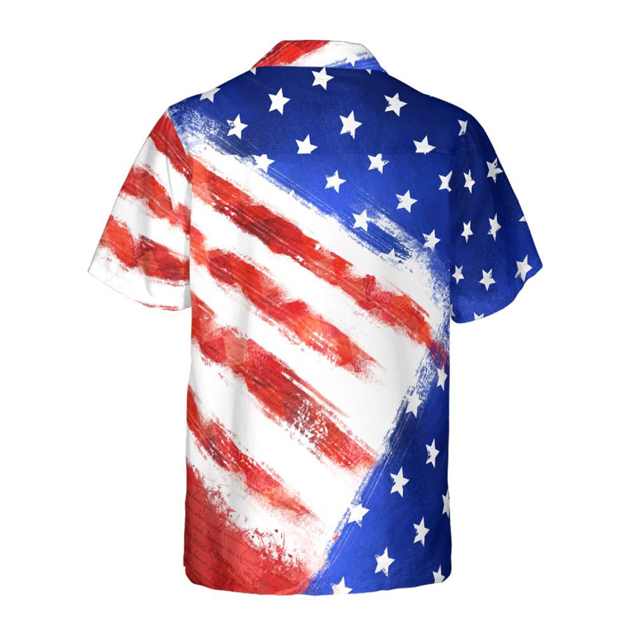 American Flag Hawaiin Shirt For Men, 4th of july Hawaiian Shirt HO3289