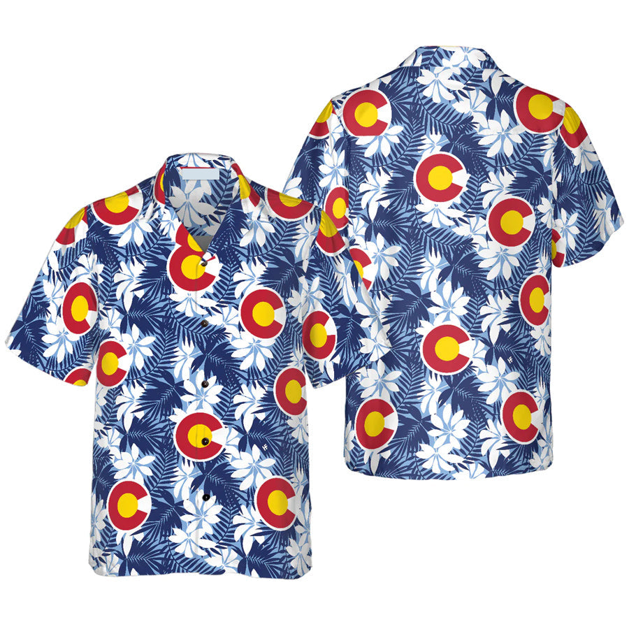 Colorado Flag Seamless Pattern USA Hawaiian Shirt for men and women HO2902