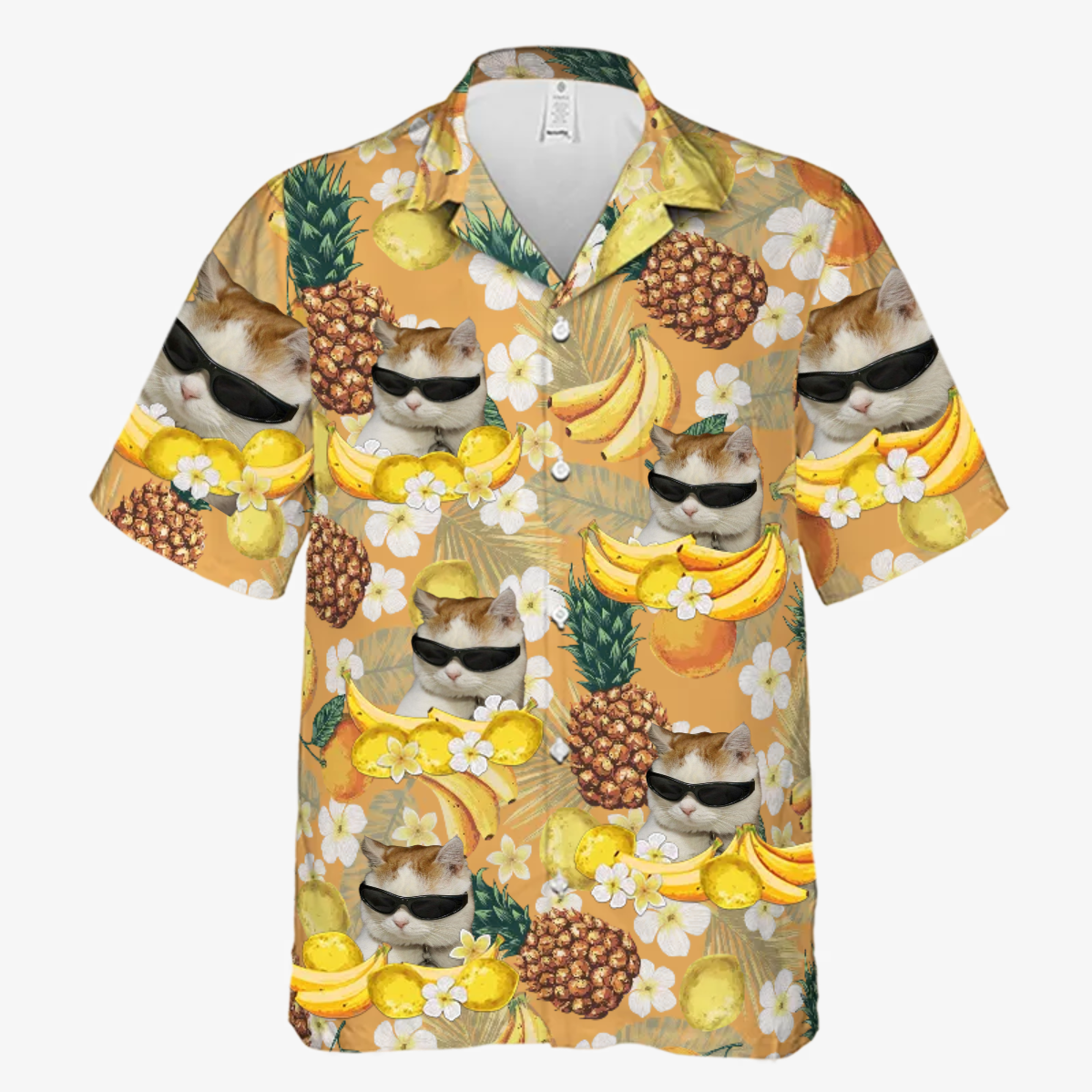 Tropical Fruit Pattern - Dog & Cat Personalized Custom Unisex Hawaiian Shirt - Upload Image, Dog Face, Cat Face HO4362