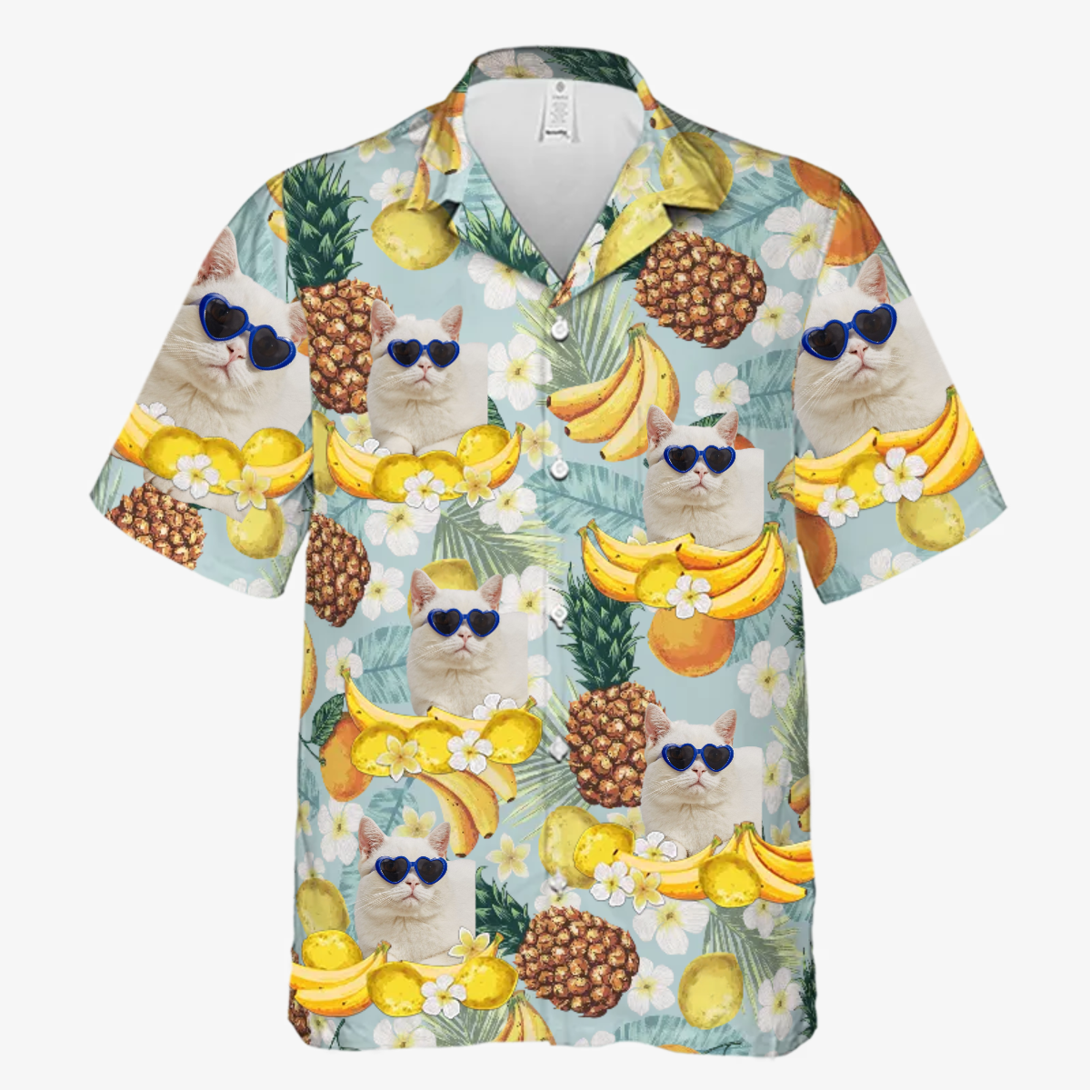 Tropical Fruit Pattern - Dog & Cat Personalized Custom Unisex Hawaiian Shirt - Upload Image, Dog Face, Cat Face HO4362