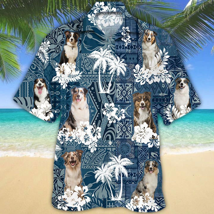 Australian Shepherd Hawaiian Shirt, Aloha Beach Shirt For Dog Lovers, Summer Dog Hawaii Beach Shirts HO4868