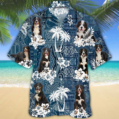 Bernese Mountain Hawaiian Shirt For Dog Lovers, Hawaiian Dog Shirt For Dad, Dog Lovers Gifts HO4876