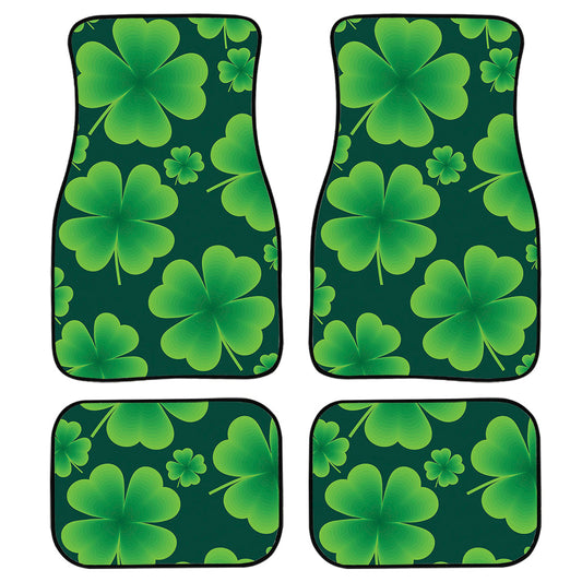 Four-Leaf Clover St. Patrick'S Day Print Front And Back Car Floor Mats, Front Car Mat PO0364