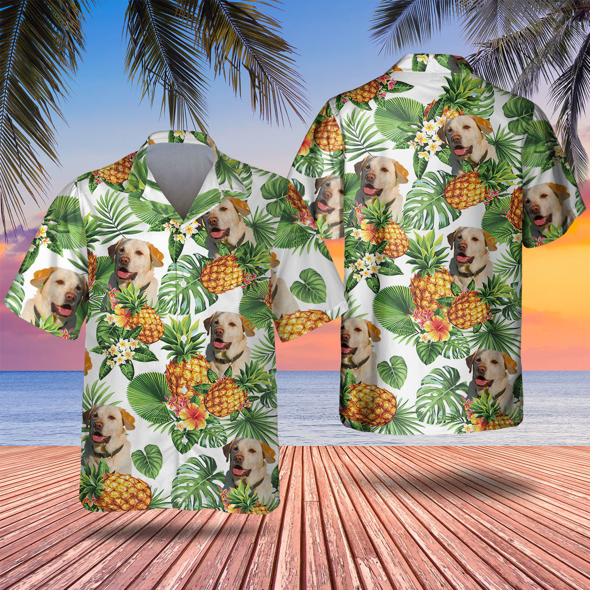 Labrador Retriever Tropical Pattern Hawaiian Shirt, Dog Hawaiian Shirt, summer gift for men and women HO2891