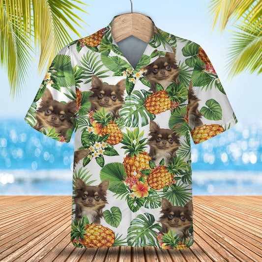 Chihuahua Tropical Pattern Hawaiian Shirt, Dog lover Hawaiian Shirt, summer gift for men and women HO2895