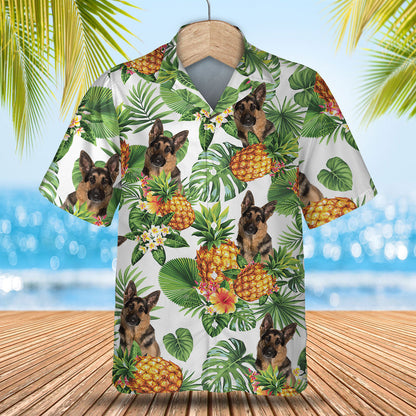 German Shepherd Dog Tropical Pattern Hawaiian Shirt, Dog lover Hawaiian Shirt, summer gift for men and women HO2897