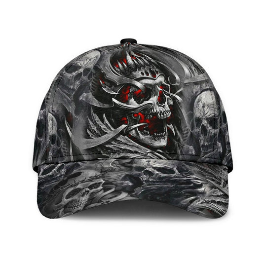 3D All Over Printed Baseball Cap With Skull, Skull Cap Hat For Men And Women CO0661