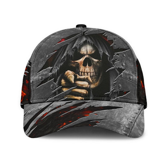 3D All Over Printed Skull Cap Hat For Men And Women, Cool Skull on Cap Hat CO0656