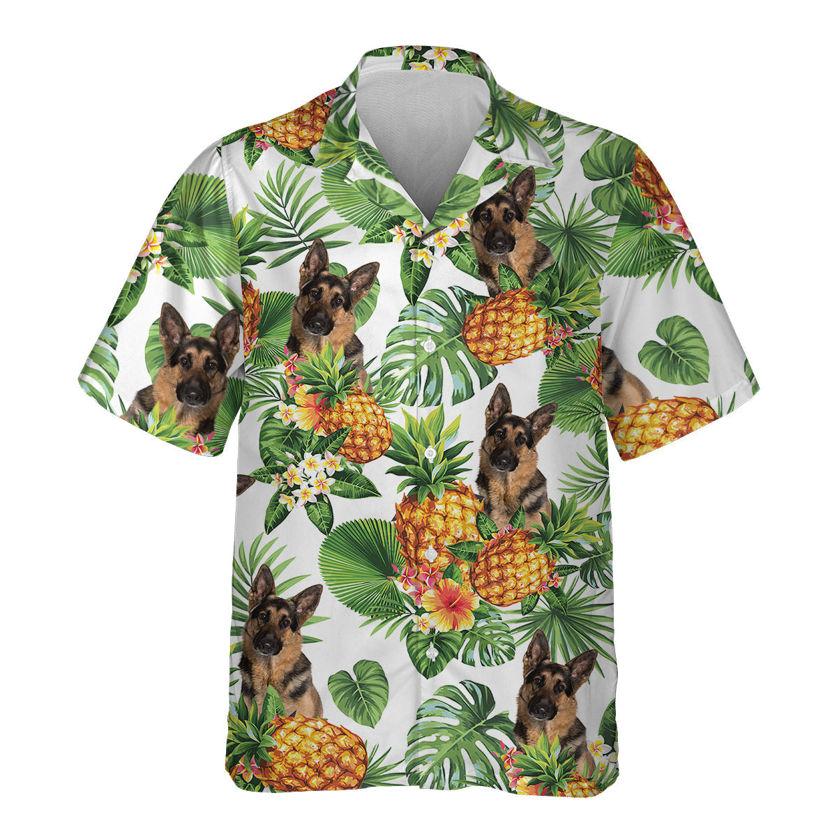 German Shepherd Dog Tropical Pattern Hawaiian Shirt, Dog lover Hawaiian Shirt, summer gift for men and women HO2897