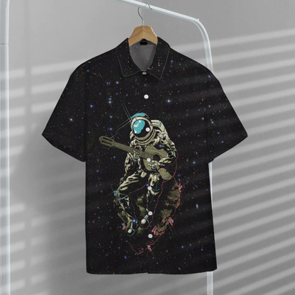 3D Astronaut Playing The Guitar Custom Hawaiian Shirt HO0534