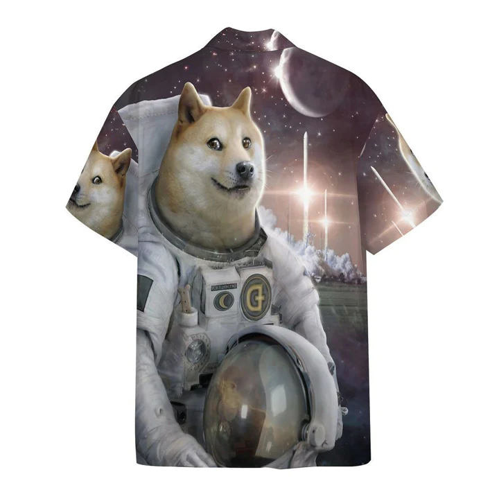 3D Doge To The Moon Custom hawaiian shirt HO0533