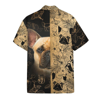 Lasfour - 3D French Bulldog Hawaii shirt, Hawaiian Shirts for Men Short Sleeve Aloha Beach Shirt HO3268