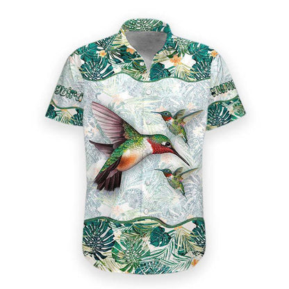 3D Hummingbird Hawaii Shirt, Hawaiian Shirts for Men Short Sleeve Aloha Beach Shirt HO3271
