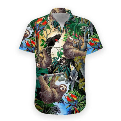 Lasfour - 3D Sloth Hawaii Shirt for men and women, Sloth summer aloha shirt, Summer gift for him HO3258