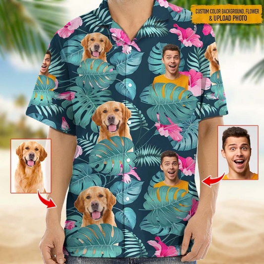 Custom Photo Men and Pet Hawaiian Shirt, Dog Hawaiian Shirt, Best Shirt for Men Women in Summer HO4388
