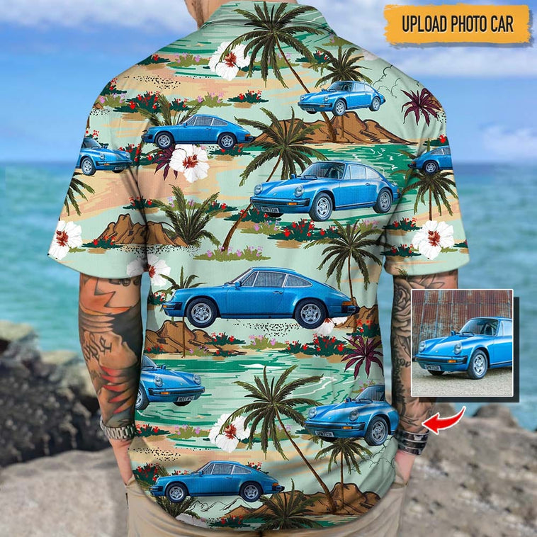 Custom Photo Car Photo Hawaiian Shirt, Summer Gift for Car Lover, Hawaiian shirt for Men, Women HO0336