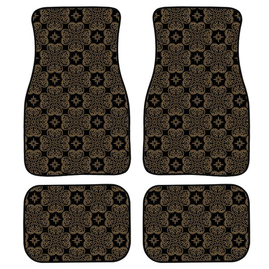 Gold Clover St. Patrick'S Day Print Front And Back Car Floor Mats, Front Car Mat PO0363