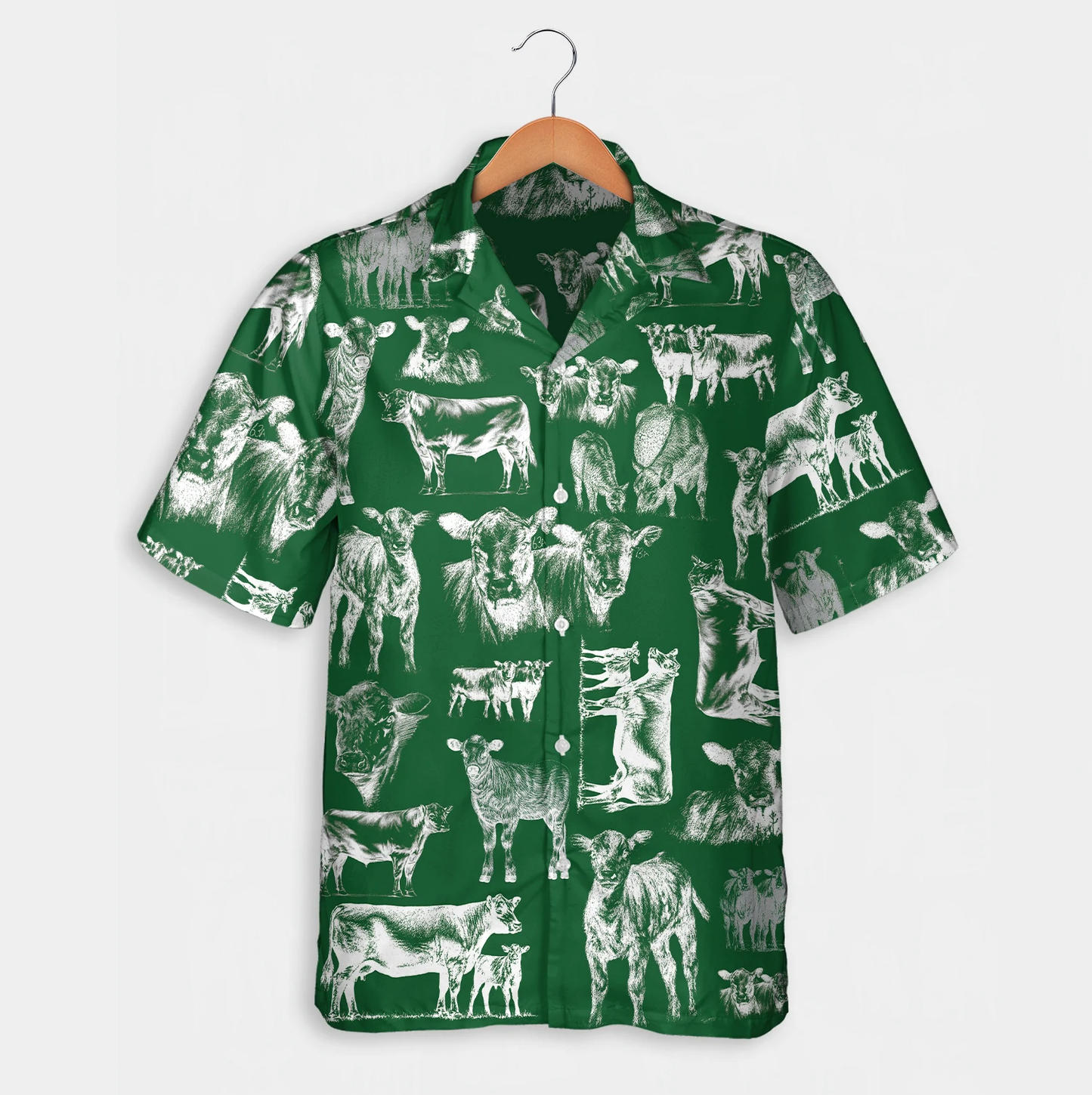 Tractor pattern white and blue, red, green Hawaiian Shirt, Summer gift, Short Sleeve Aloha Beach Shirt HO1048