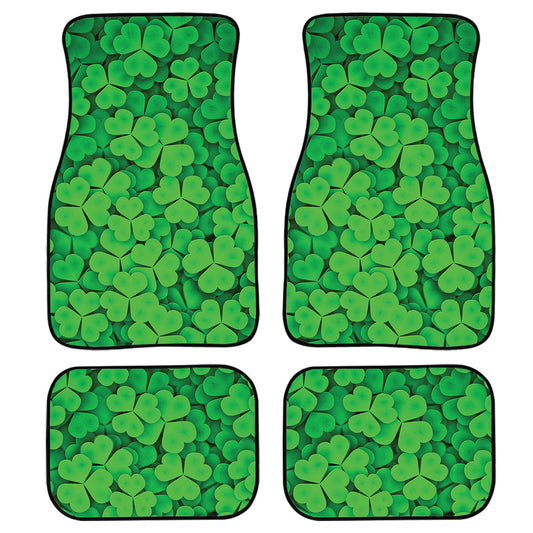 Green Clover St. Patrick'S Day Print Front And Back Car Floor Mats, Front Car Mat PO0361