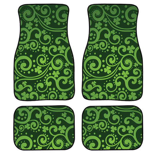 Green Irish Saint Patrick'S Day Print Front And Back Car Floor Mats, Front Car Mat PO0359
