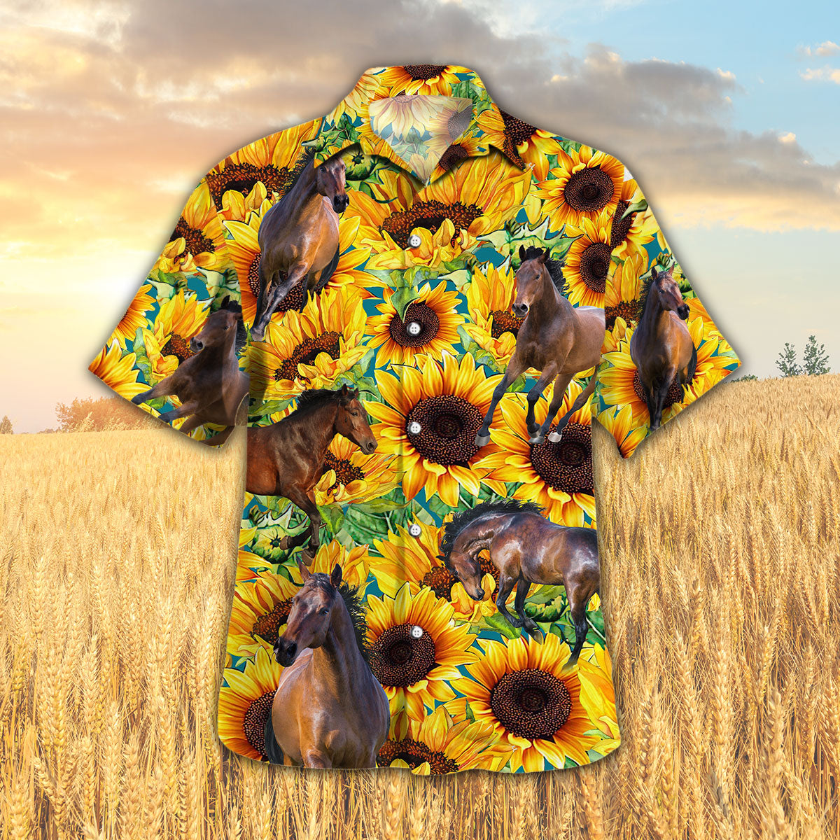 Sunflower Horse Hawaiian Shirt HO5438