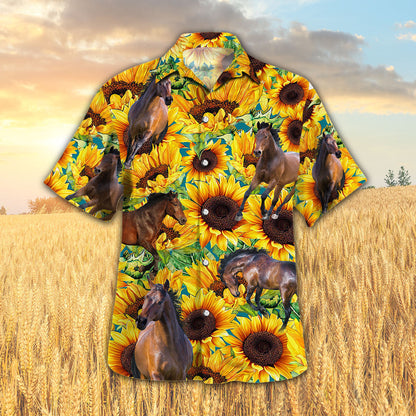 Sunflower Horse Hawaiian Shirt HO5438