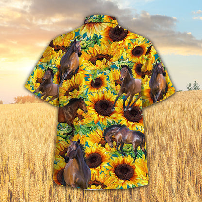 Sunflower Horse Hawaiian Shirt HO5438