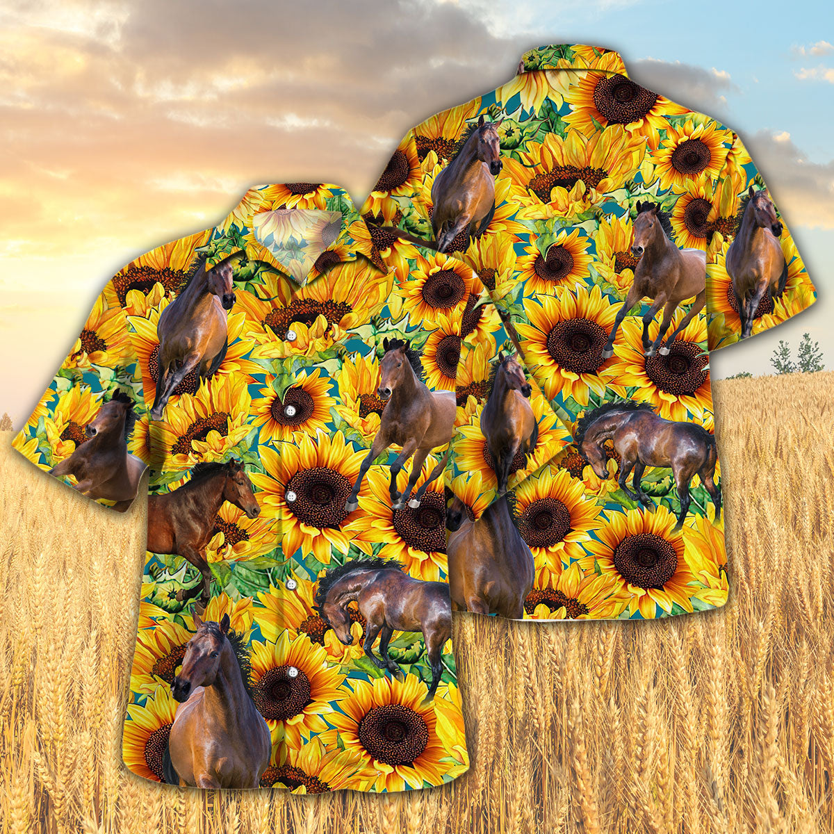 Sunflower Horse Hawaiian Shirt HO5438