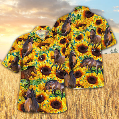 Sunflower Horse Hawaiian Shirt HO5438