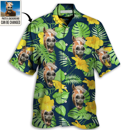 Horse You Want Tropical Custom Photo - Hawaiian Shirt - Personalized Hawaiian Shirt, Horse Shirt HO4279