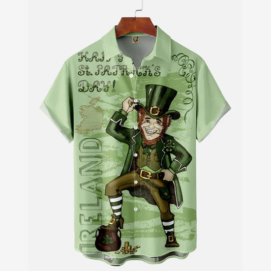 Irish Leprechaun St. Patrick's Day Hawaiian Shirt HO4405