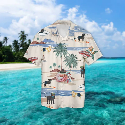 Labrador Retriever Summer Beach Hawaiian Shirt, Hawaiian Shirts for Men Women Short Sleeve Aloha Beach Shirt HO0864