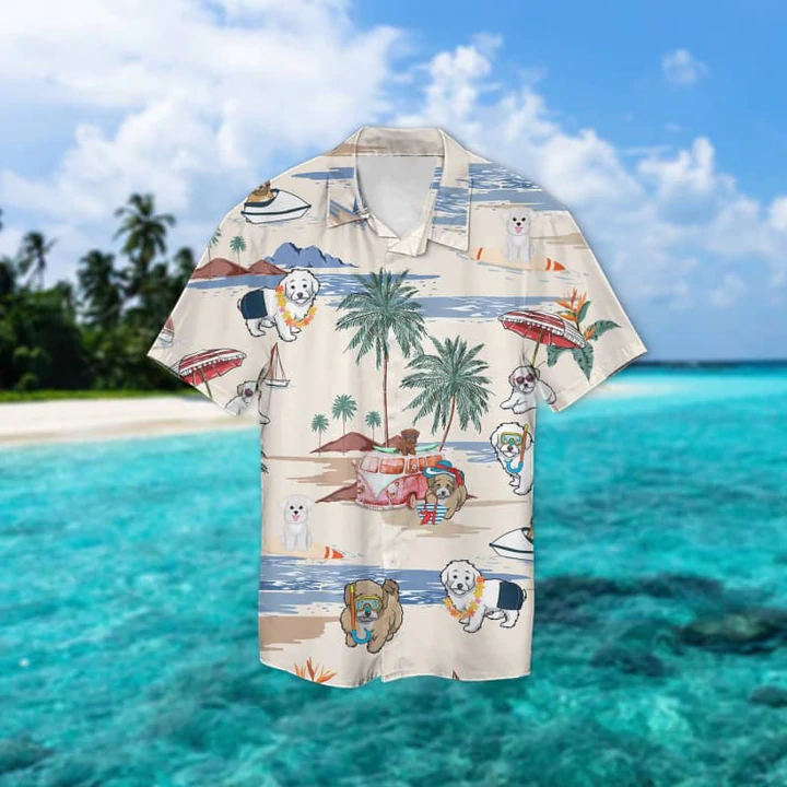 Matipoo Summer Beach Hawaiian Shirt, Hawaiian Shirts for Men women Short Sleeve Aloha Beach Shirt HO0902