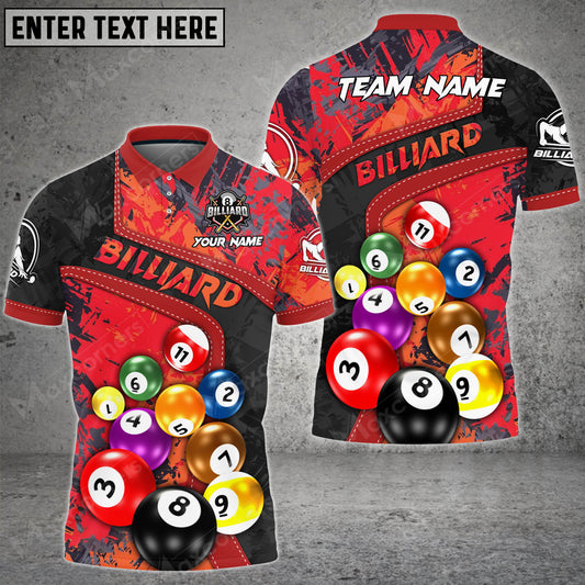 Lasfour Billiards Grunge Texture Personalized Name, Team Name Unisex 3D Shirt ( More Color Options ) BIA0572