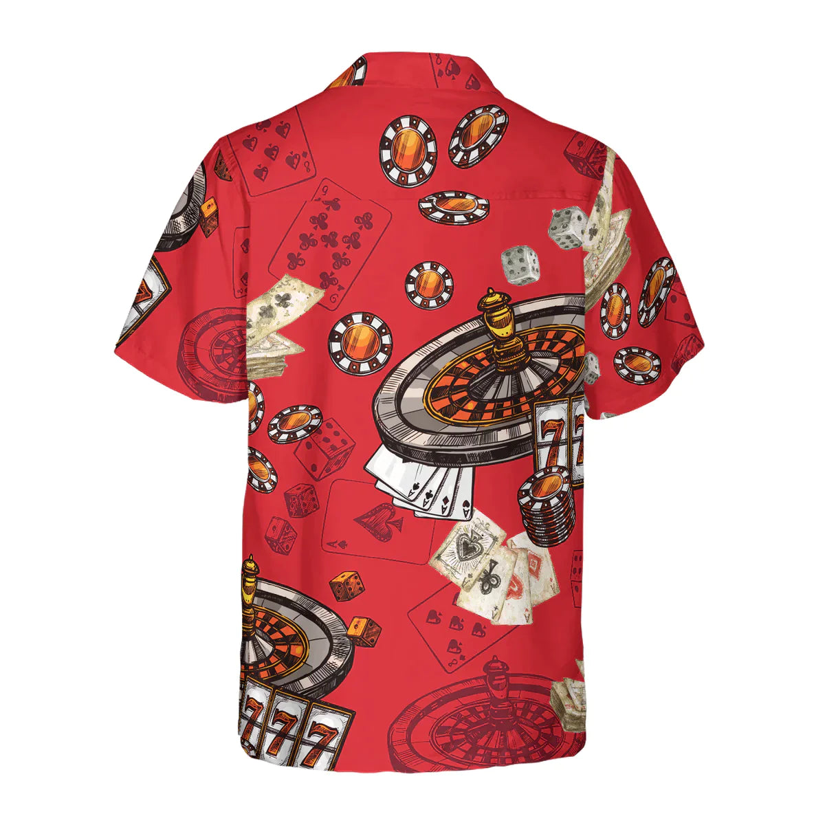 Casino Pattern Red Background Red Hawaiian Shirt HO2901