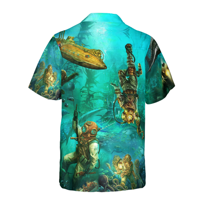 Into The Sea Scuba Diving Hawaiian Shirt For Men HO2904