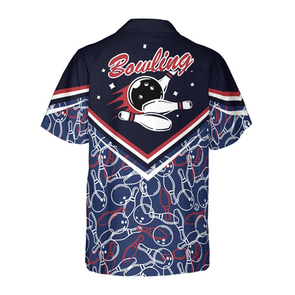Bowling Pattern Custom Name Hawaiian Shirt, Personalized Colorful Summer Aloha Shirt For Men Women, Perfect Gift For Friend, Family, Bowling Lovers HO4041