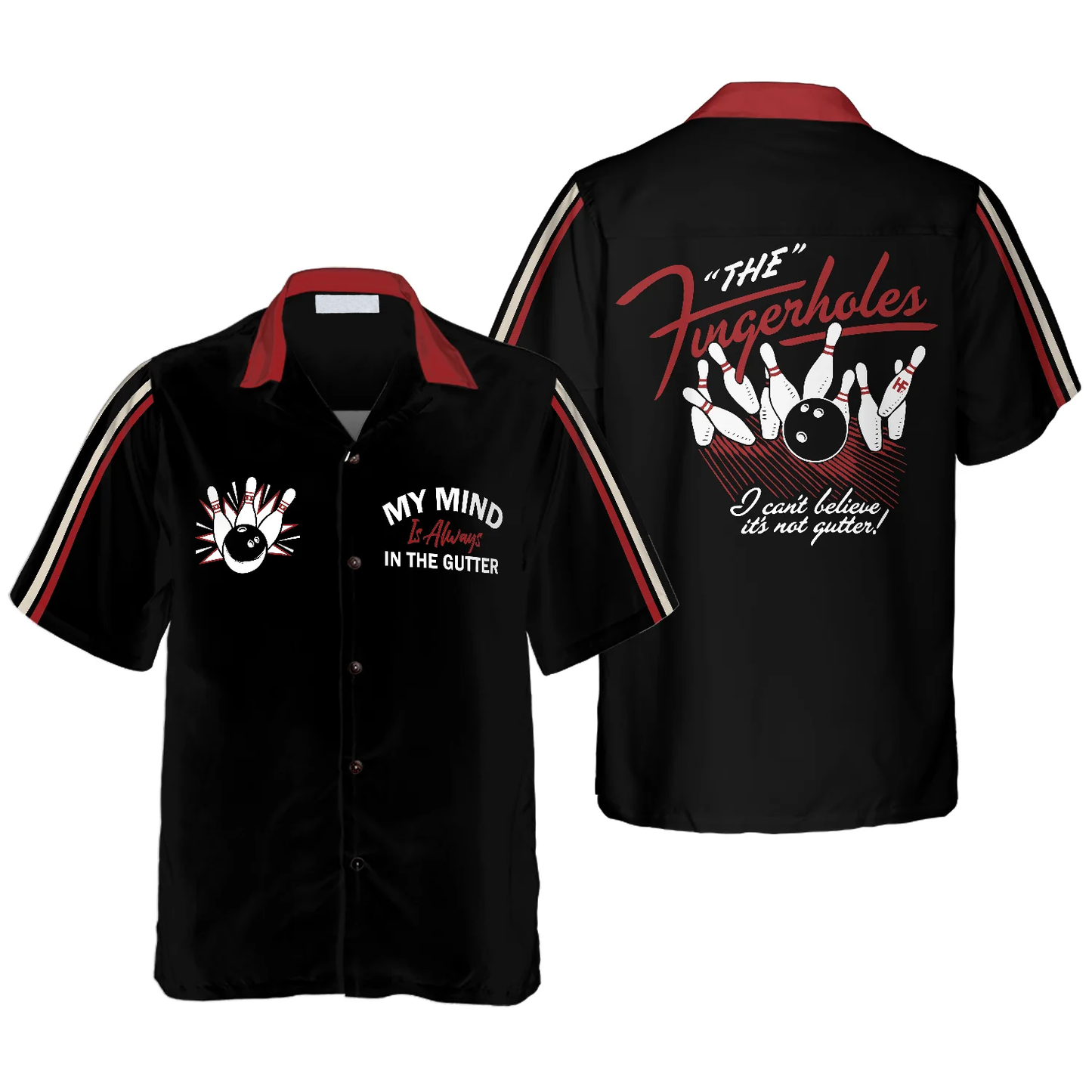 Bowling Hawaiian Shirt, My Mind Is Always In The Gutter Bowling, Colorful Summer Aloha Shirt For Men Women, Perfect Gift For Friend, Bowling Lovers HO4043