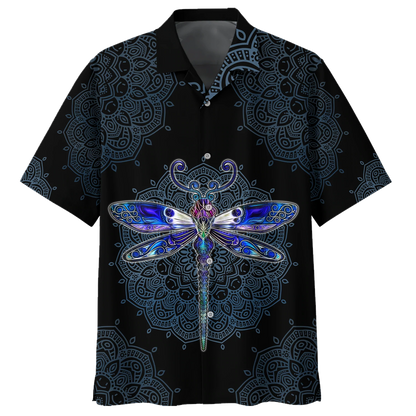 Trippy Colorful Dragonfly Psychedelic Hippie Hawaiian Shirt HO1428