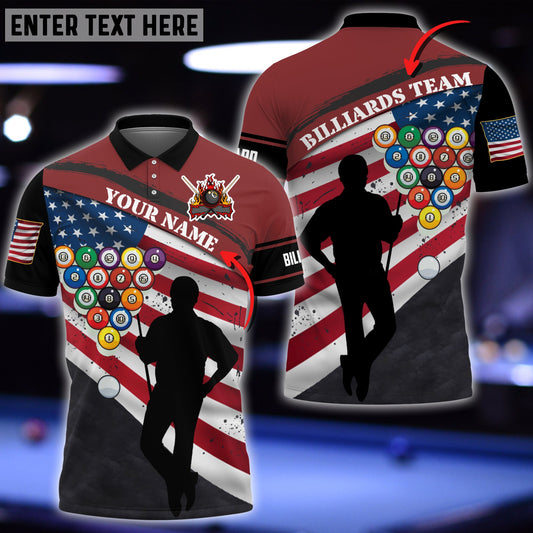 Lasfour Personalized Name Billiard Ball Polo Shirt BIA0643