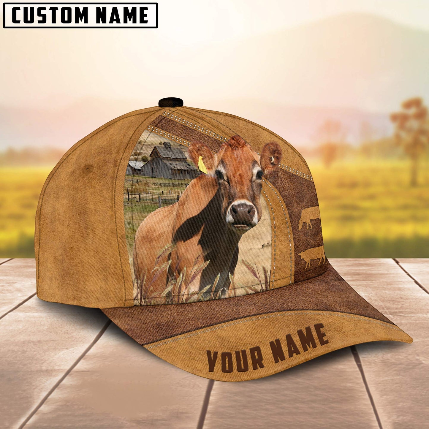 Jersey Cow No Horns Custom Name Cap, Cattle Hat, Farm Baseball Hat, Cap Hat For Farmer Farm Lover CO1049