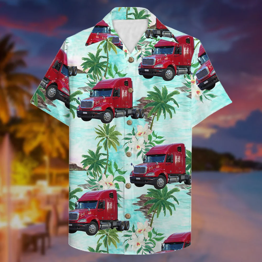 Custom Truck Photo - Truck Driver Hawaiian Shirt - Trucker Tropical Pattern, Personalized Hawaiian Shirt for Men HO0081