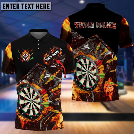 Lasfour Smoke Flaming Darts Personalized Name 3D Shirt DMA0342